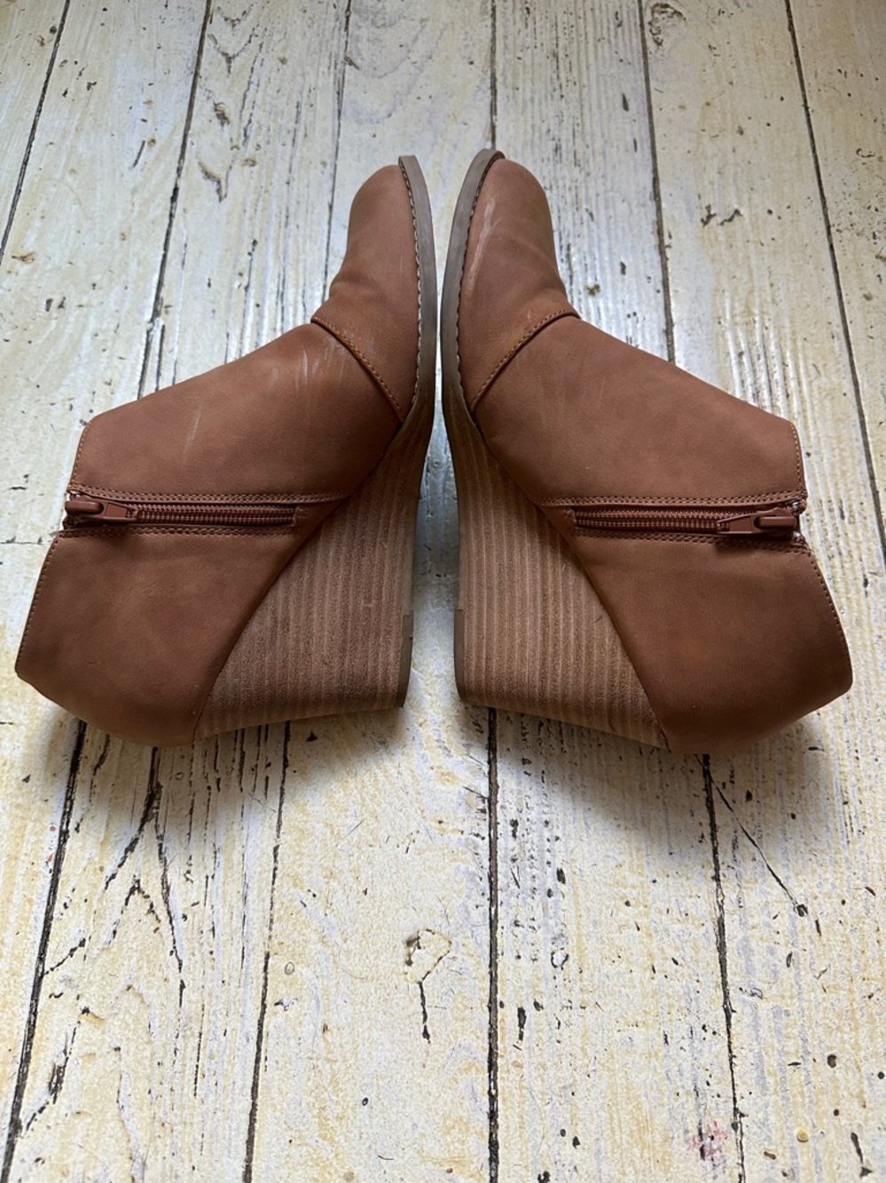 Dolce Vita Short Women's Tan Wedge Booties - Picture 5 of 8